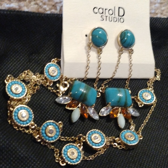NWT Carol D Studio from Macy's Earrings and XL Necklace Jewelry Set - Picture 3 of 7